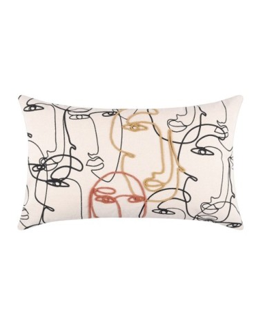 Coussin coton écru 30x50cm
