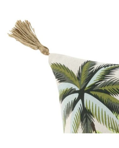 Housse de coussin pompons coton 40x40cm