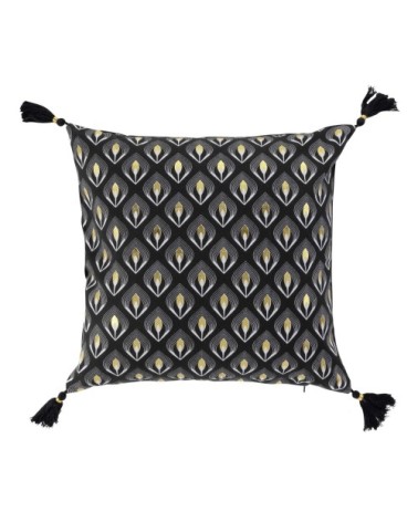 Housse de coussin coton or 40x40cm