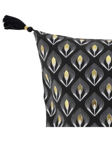 Housse de coussin coton or 40x40cm