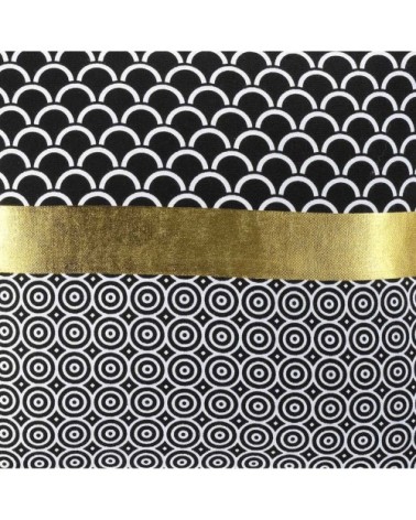 Housse de coussin coton or 40x40cm