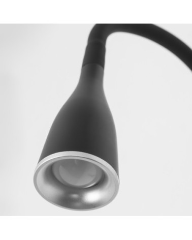 Applique liseuse LED en métal noir