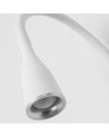 Applique liseuse LED en métal blanc