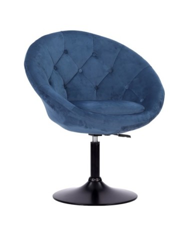 Tabouret de bar en velours bleu