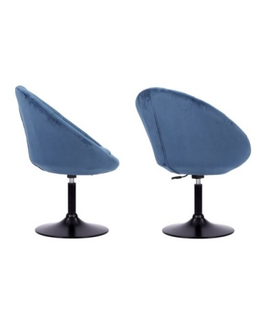 Tabouret de bar en velours bleu