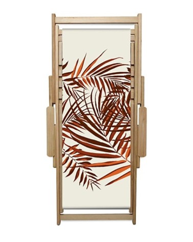 Chilienne de jardin en bois d'Eucalyptus avec motif jungle rouge