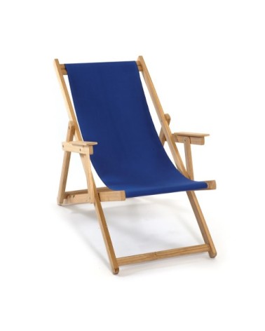 Chilienne de jardin en bois d'Eucalyptus avec toile bleue