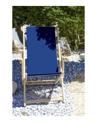 Chilienne de jardin en bois d'Eucalyptus avec toile bleue