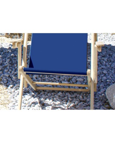 Chilienne de jardin en bois d'Eucalyptus avec toile bleue
