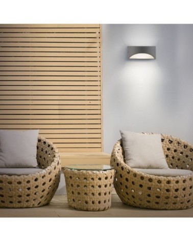 Applique d'extérieur LED en métal gris anthracite