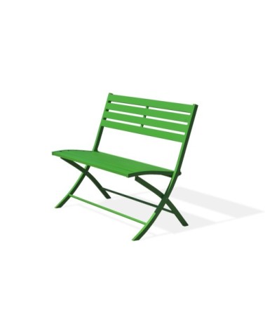 Banc de jardin pliant en aluminium vert prairie