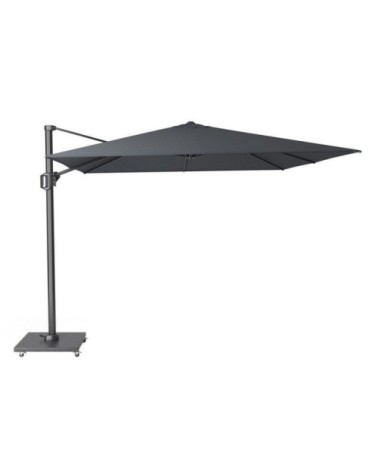 Parasol déporté rotatif 3x3m simple inclinaison anthracite