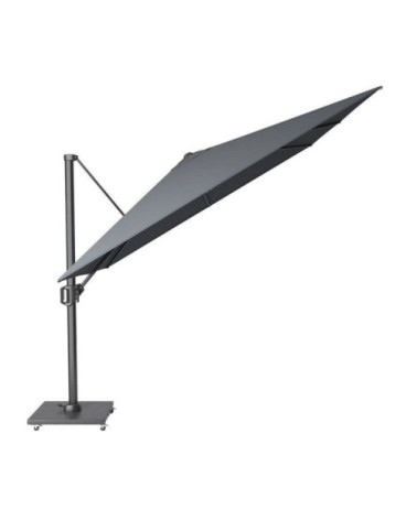 Parasol déporté rotatif 3x3m simple inclinaison anthracite