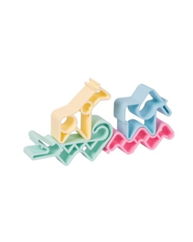 Lot de 4 animaux en silicone Pastel