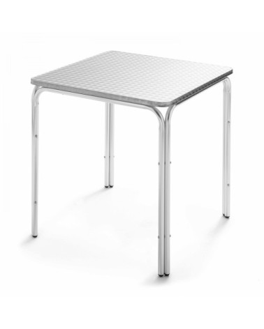 Table de jardin carrée en aluminium