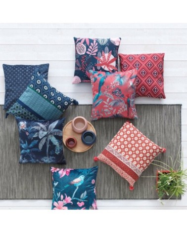 Housse de coussin aspect velours 40x40cm