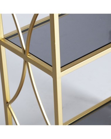 Étagère en fer en doré  56x25x183