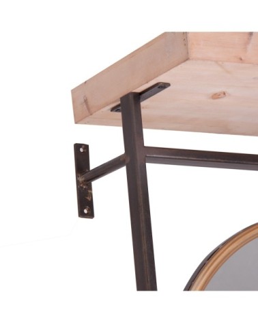 Étagère en fer en doré et noir 46x24x195