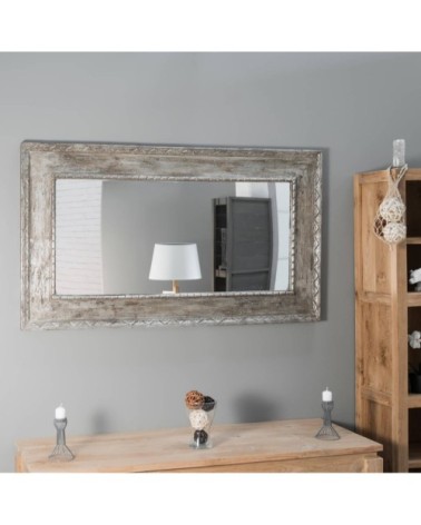 Miroir Palerme en bois patiné bronze 140cm X 80cm