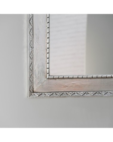 Miroir Palerme en bois patiné argenté 140cm X 80cm