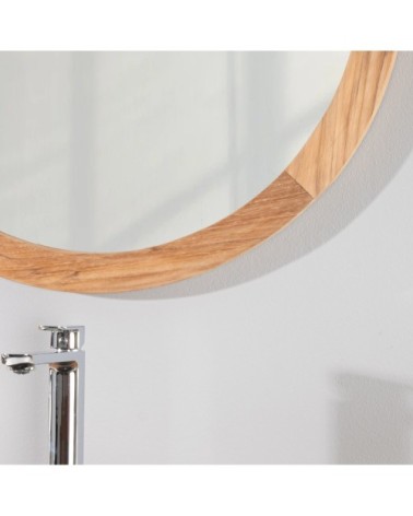 Miroir hublot 68cm en teck