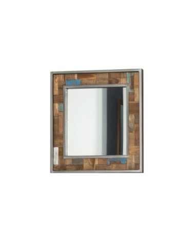 Miroir de salle de bain Factory teck métal 70x70
