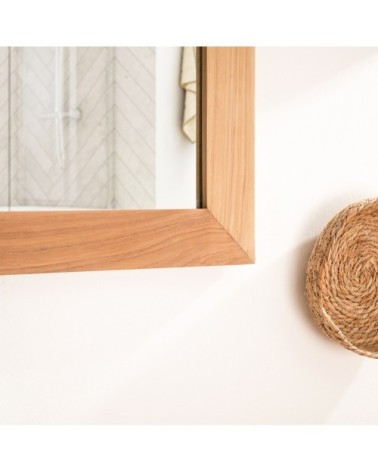 Grand miroir rectangle en teck massif 160 x 70