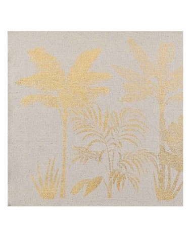 Tapis rectangle à pompons or 60x90cm