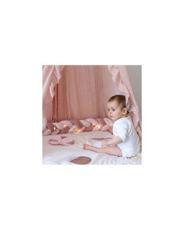 Ciel de lit bébé  Rose Voilage