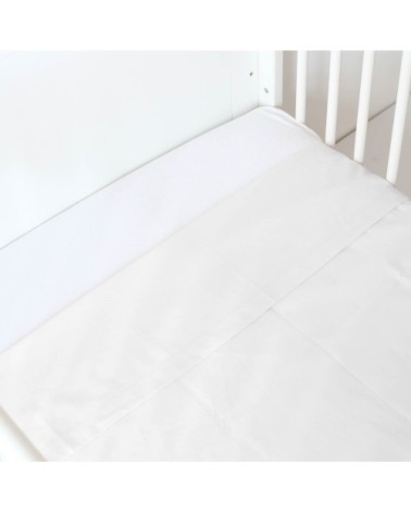Drap plat bébé  Blanc Coton