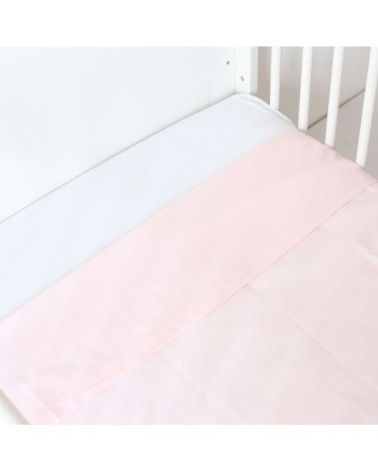 Drap plat bébé  Rose Coton