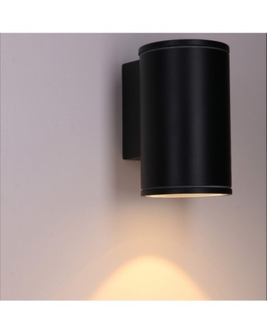 Applique d'extérieur LED en métal noir