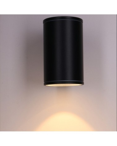 Applique d'extérieur LED en métal noir