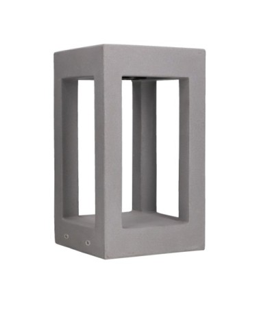 Balise de jardin LED en ciment gris 35cm