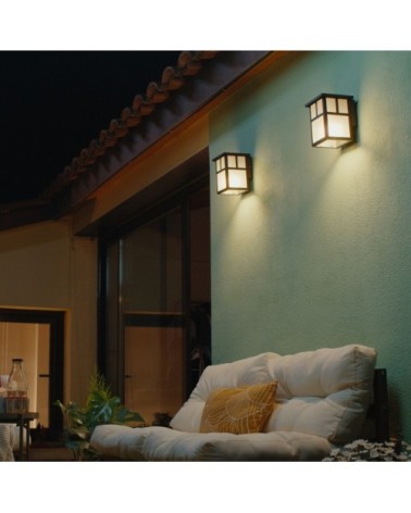 Applique d'extérieur en métal marron