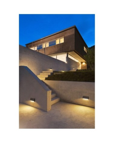 Applique d'extérieur LED en plastique noir 16cm