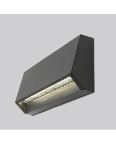 Applique d'extérieur LED en plastique noir 16cm