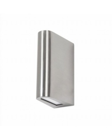 Applique d'extérieur LED en métal argenté