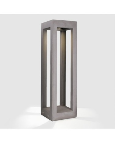 Balise de jardin LED en ciment gris 70cm