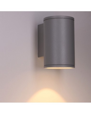 Applique d'extérieur LED en métal gris