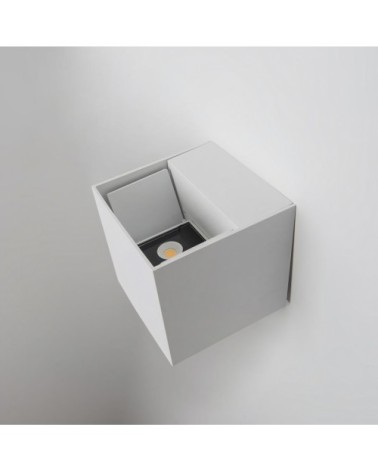 Applique d'extérieur LED réglable en métal blanc