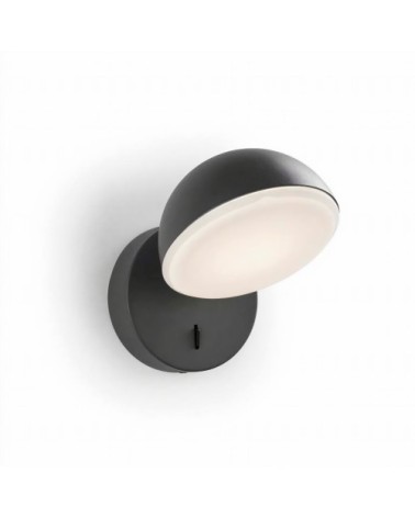 Applique d'intérieur LED en métal gris