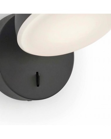 Applique d'intérieur LED en métal gris