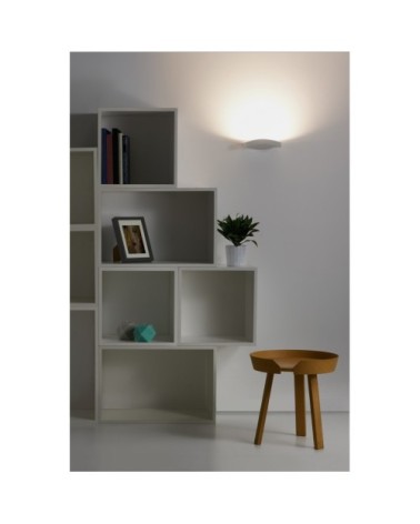 Applique d'intérieur LED incurvée en métal blanc