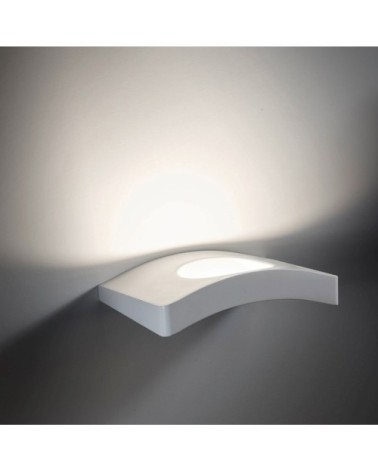 Applique d'intérieur LED incurvée en métal blanc