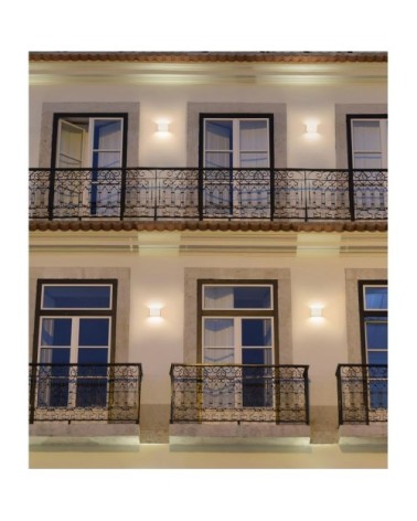 Applique d'éxterieur LED en métal blanc