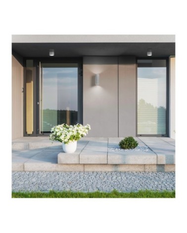 Applique d'extérieur LED en métal gris