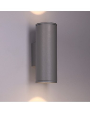 Applique d'extérieur LED en métal gris