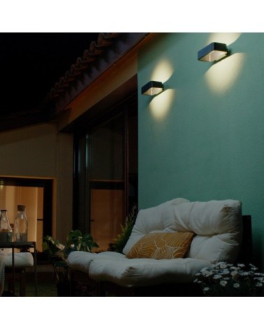 Applique d'extérieur LED en métal noir