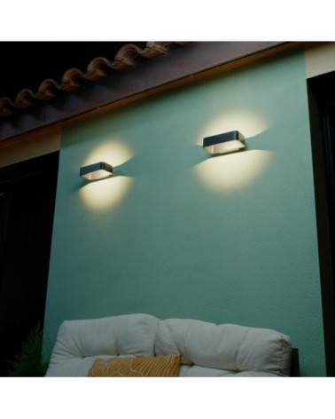 Applique d'extérieur LED en métal noir